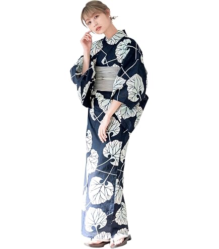 Amazon.co.jp: dita 浴衣 凪の藤ながれ 浴衣5点セット 身丈：163cm